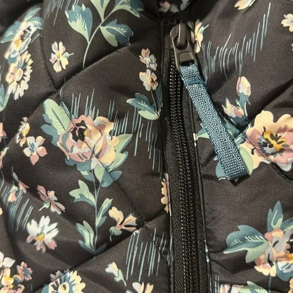 Vera Bradley Puffer Vest Sleeveless Coat Navy Garden‎ Full Zip Fleece Lined 3XL - Picture 8 of 12